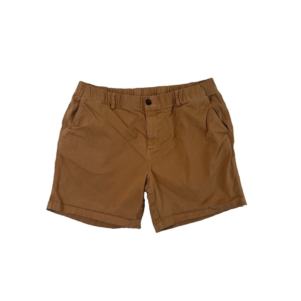BearBottom Chino Shorts Mens‎ 2XL Camel Tan Elastic Waist Stretch Pockets 0732